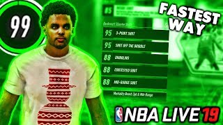 FASTEST WAY TO A 99 OVERALL IN NBA LIVE 19 [upl. by Htieh454]