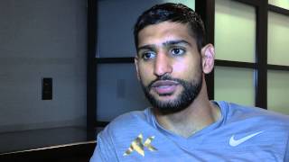 Amir Khan ahead of his fight against Devon Alexander at MGM Arena [upl. by Ateiram]