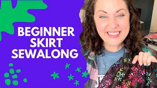 Beginner Friendly Skirt Sewalong sewing quiltingfabric [upl. by Kyle]