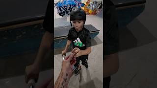 i changed his life😢 funny skatepark skate scooter comedy fun fail pain spanner [upl. by Ycniuq]