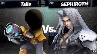 Super Smash Bros Ultimate  Battle 1978 Tails VS Sephiroth [upl. by Hcirteid]