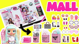 LOL Surprise OMG Mall of Surprises Cafe and Boutique DIY BUILD with Doll Accessories [upl. by Yawnoc]