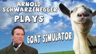 Arnold Schwarzenegger Plays Goat Simulator GuyOfGames [upl. by Annahavas]