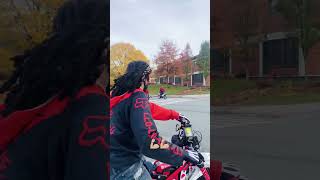 Modded Razor mx500 vs crf110 foryou electricmotorcycle bikelife electricbike [upl. by Emmalyn697]