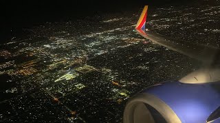 Beautiful Nighttime Ontario Takeoff  Southwest Airlines  Boeing 737700  N937WN  ONT [upl. by Thurnau806]