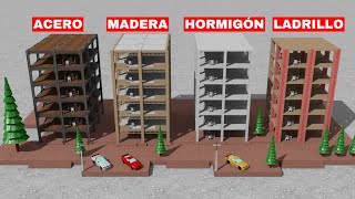 💥Materiales de construcción Simulación de 5 terremotos [upl. by Edris806]