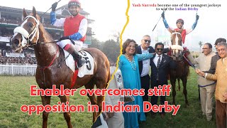 ENABLER wins The HPSL Indian Derby Gr1 [upl. by Hiasi]