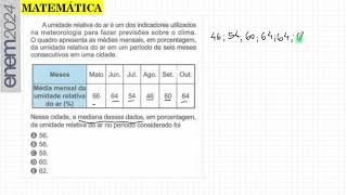 MATEMÁTICA ENEM 2024 Q137 [upl. by Selda]