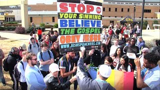 Hateful Students on quotValentines Dayquot Kennesaw State University  Kerrigan Skelly Open Air Preaching [upl. by Rufe]