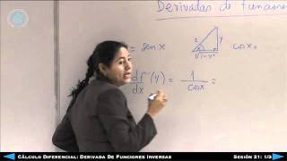 Cálculo Diferencial  Derivada de Funciones Inversas  Sesión 21 13 [upl. by Sofko]