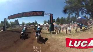 Washougal 125 AllStar Race Onboard with Chris Johnson 360 Degrees [upl. by Lebar]