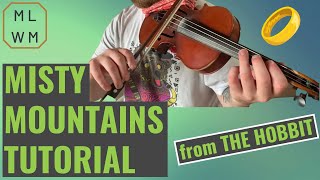 Misty Mountains Violin Tutorial Beginner  The Hobbit [upl. by Aday]