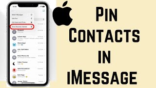 How to Pin Contacts in iMessage on iPhone [upl. by Ennayar]