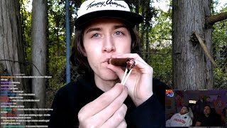 LosPollosTV and Dad react to Day Drinking and Smoking Cigarettes in a Public Park at 2pm [upl. by Pages]