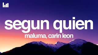 Maluma Carin Leon  Según Quién LetraLyrics [upl. by Lashonda]