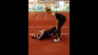 Partner Glute Bridge Resisted Hip Abduction [upl. by Ayotel]