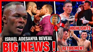 Israel Adesanya Reveal SHOCKING News  The Korean Zombie Retirement  Max Holloway  Khabib  MMA [upl. by Ayamat12]