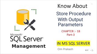 Store Prcedure With Output Parameters Part 3 in Hindi [upl. by Cilka289]