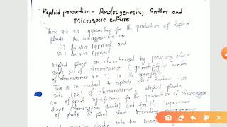 Haploid ProductionAndrogenesis by Garima Dwivedi Assistant Professor Biotechnology [upl. by Eigriv]