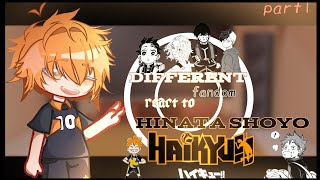 •Different Fandom react to each other•  Hinata shoyo  HAIKYUU 🏐  •PART 1• [upl. by Dunc776]