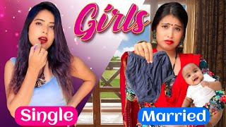 Girls Single vs Married  Before vs After Marriage  Sbabli [upl. by Temirf]