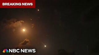 NBC News cameras capture sight of Iranian missiles over Israel [upl. by Ottillia]