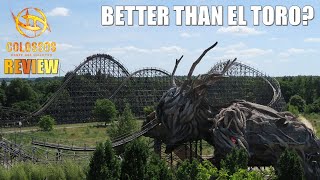 Colossos Review Heide Park Intamin PreFabricated Wood Coaster  Better than El Toro [upl. by Resay603]