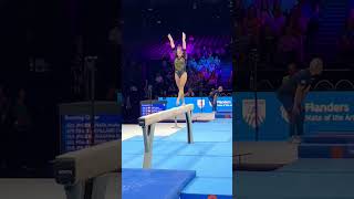 Antwerp 2023 Julia SOARES 🇧🇷balancebeam worldchampionship gymnast [upl. by Ettenav]