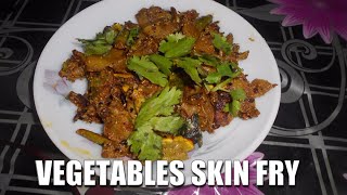 HOW TO COOK VEGETABLES SKIN  VERY DELICOIUS FOOD amp UNIQUE COOKING ITEM [upl. by Wallache]