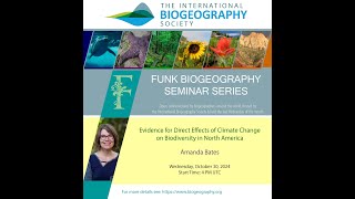 Funk Biogeography Seminar Series  Amanda Bates  October 2024 [upl. by Quintus]