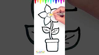 How to Draw a Flower for Kids  Easy Drawing Step by Step Drawing for Kids [upl. by Meaghan]