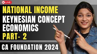 Keynesian Theory Of Determination Of National Income Part 2  New Scheme  CA Foundation Classes [upl. by Coleen123]