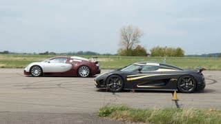 Bugatti Veyron 164 vs Koenigsegg Agera S Hundra x 5 races GTBOARDcom [upl. by Bosch]