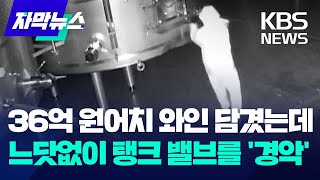 자막뉴스 36억 원어치 와인 담겼는데 느닷없이 탱크 밸브를 경악  KBS 20240228 [upl. by Delfeena103]