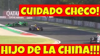 Checo Pérez y Zhou casi chocan en practica 2 del GP de hungria por malas instrucciones de ingenieros [upl. by Youlton]