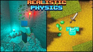 ✨ Best REALISTIC PHYSICS ADDON for Bedrock  MCPE  121 addons [upl. by Finnegan]