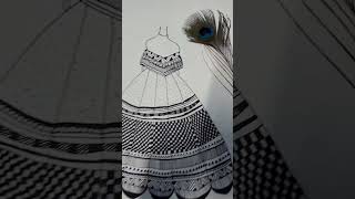 mandala dressfashion mandaladress 1million artwork shortdrawingideas vrial [upl. by Ginsburg]