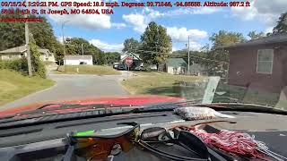 091524 going to King Hill Overlook on King Hill Drive in St Joseph Missouri 64504 [upl. by Ahseya]