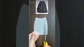 Skirt Pattern Cutting skirtparttern skirttutorial skirtcuttingandstitching shorts shortsviral [upl. by Rebmak947]