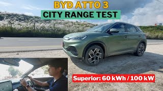 BYD Atto 3 le Claimed Range Dela ta BYD Atto 3 Range Test in Kathmandu [upl. by Tenner]