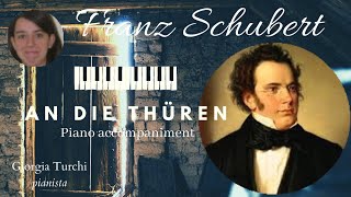 Franz Schubert AN DIE THÜREN D478 Goethe  Piano accompaniment Karaoke  score op 12 no 3 [upl. by Ased]