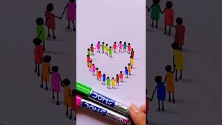 Still be together🎈 satisfying drawing art brushpen shorts trending theartman [upl. by Nedrud]