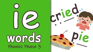 ie Words  Phonics Phase 3 [upl. by Blakeley901]