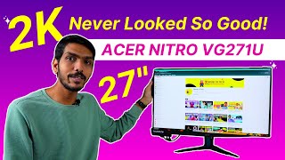 Acer Nitro VG271U M3 Monitor Review  27 Inch 180Hz 2K  Best Gaming Monitor Under 20000 [upl. by Reeher]