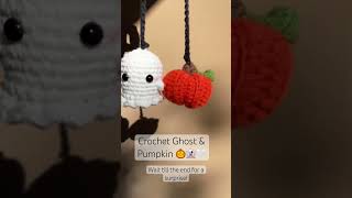 Crochet Ghost amp Pumpkin Car Hanger halloween ghost pumpkin crochet etsy etsyseller handmade [upl. by Esbenshade]