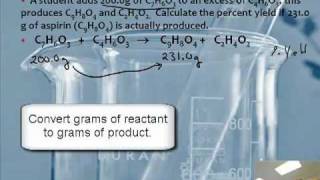 Intro to Chemistry 54 Percent Yield Problems in Chemistry 12 [upl. by Icam493]