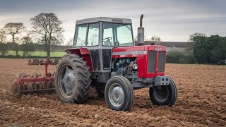 Powerful 385 Tractor Ploughing the Fields [upl. by Quinlan]