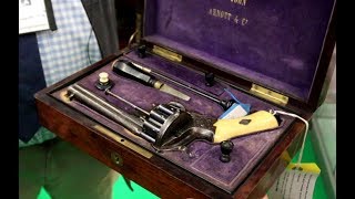 Seven shot flintock pistol 20 shot revolver and other rarities at Holts booth at 2019 IWA [upl. by Adnopoz]