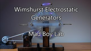 Wimshurst Electrostatic Generators [upl. by Ayhdiv]