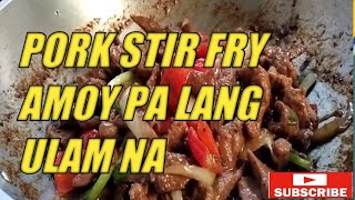 SIMPLE PORK STIR FRY WITH BELL PEPPERS AND ONION [upl. by Leonid]